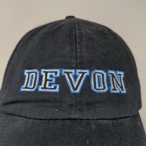 ADAMS Upscale Fashion Headwear Devon Black Strapback Hat Cap Embroidered - Picture 4 of 11